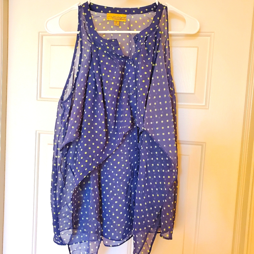 Vera wang sheer tank top